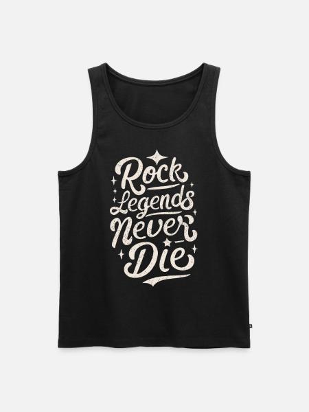 Rocklegender dør aldrig Rock n Roll Musik - Herre Premium økologisk tanktop - sort