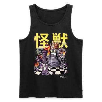 Kaiju Schach Königin Japanisch Anime Monster - Männer Premium Bio Tank Top - Schwarz - Vorne - AI Model Male 178 light (178cm)