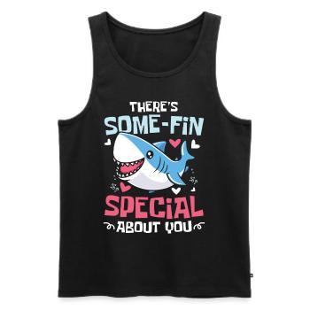 There's Some-Fin Special About Me - Männer Premium Bio Tank Top - Schwarz - Vorne - AI Model Male 178 light (178cm)