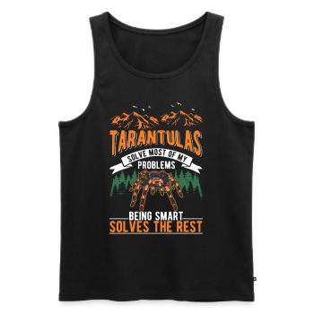Tarantula Spider Tarantula - Men's Premium Organic Tank Top - black - Front - Michal (187cm)
