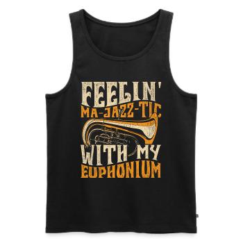 Euphonium Euphoniste Feelin Ma-Jazz-Tic - Débardeur bio Premium Homme - noir - Devant - Michal (187cm)