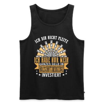 Holzschnitzer Holzschnitzerei - Männer Premium Bio Tank Top - Schwarz - Vorne - Michal (187cm)