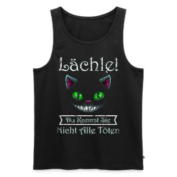 Lächle Du Kannst Sie Nicht Alle Töten - Männer Premium Bio Tank Top - Schwarz - Vorne - Michal (187cm)