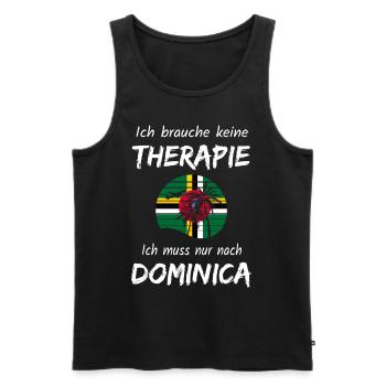 Dominica Karibik Insel Urlaub Idee - Männer Premium Bio Tank Top - Schwarz - Vorne - Michal (187cm)