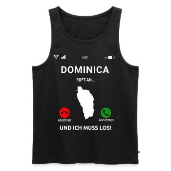 Dominica Karibik Insel Urlaub Idee - Männer Premium Bio Tank Top - Schwarz - Vorne - Michal (187cm)