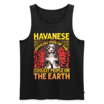 Havanese official dog of the coolest people - Männer Premium Bio Tank Top - Schwarz - Vorne - Michal (187cm)