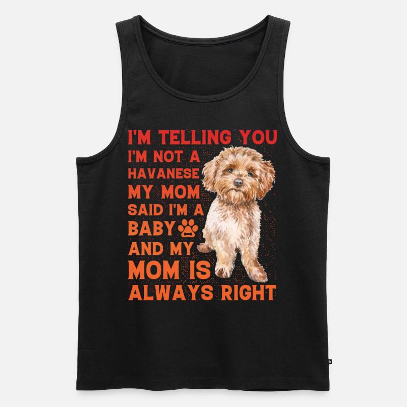 Havanese Lustiger Spruch - Männer Premium Bio Tank Top - Schwarz