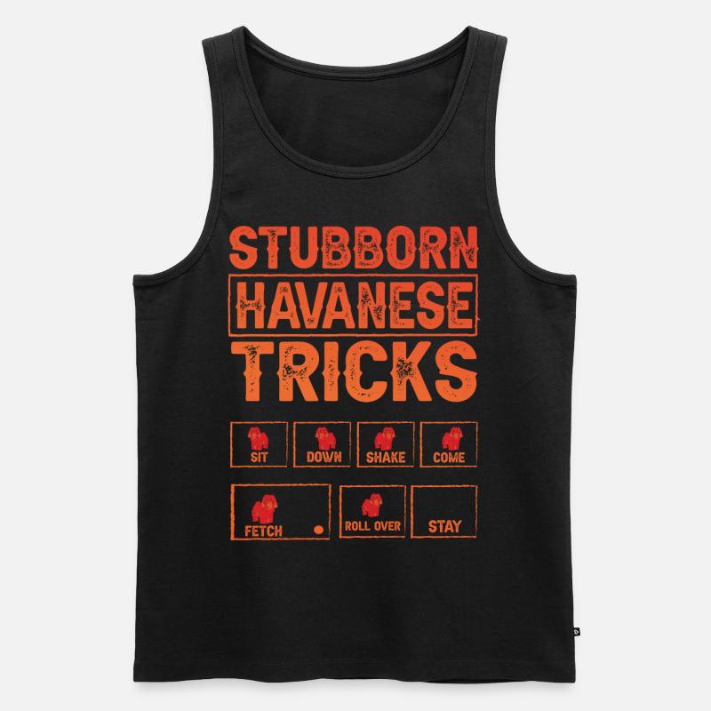 Stubborn Havanese Tricks - Männer Premium Bio Tank Top - Schwarz