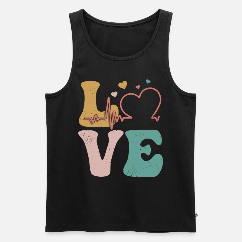 Echokardiographie-Techniker Echokardiograph - Männer Premium Bio Tank Top - Schwarz