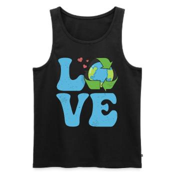 Ecologist Ecology Environment LOVE - Men's Premium Organic Tank Top - black - Front - AI Model Male 178 light (178cm)