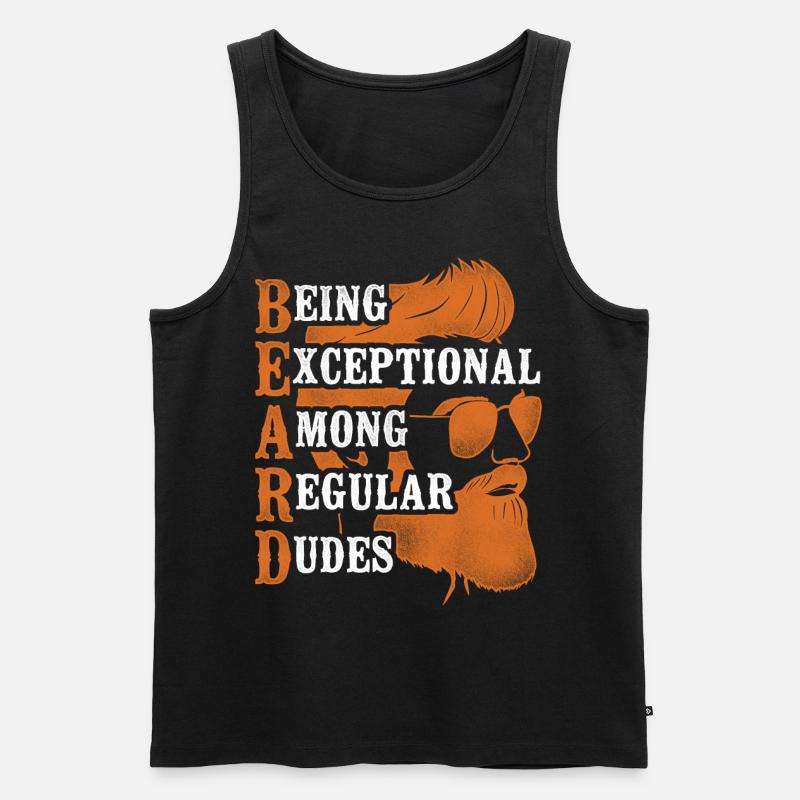 Beard Lover Bearded Man Ginger - Männer Premium Bio Tank Top - Schwarz