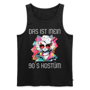 90er Motto Party Das ist mein 90er Kostüm - Männer Premium Bio Tank Top - Schwarz - Vorne - Michal (187cm)