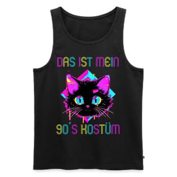 90er Motto Party Das ist mein 90er Kostüm - Männer Premium Bio Tank Top - Schwarz - Vorne - Michal (187cm)