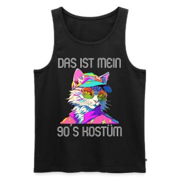 90er Motto Party Das ist mein 90er Kostüm - Männer Premium Bio Tank Top - Schwarz - Vorne - Michal (187cm)