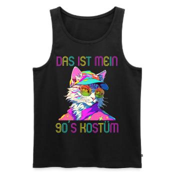 90er Motto Party Das ist mein 90er Kostüm - Männer Premium Bio Tank Top - Schwarz - Vorne - Michal (187cm)