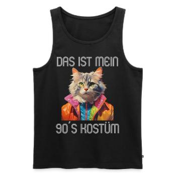 90er Motto Party Das ist mein 90er Kostüm - Männer Premium Bio Tank Top - Schwarz - Vorne - Michal (187cm)