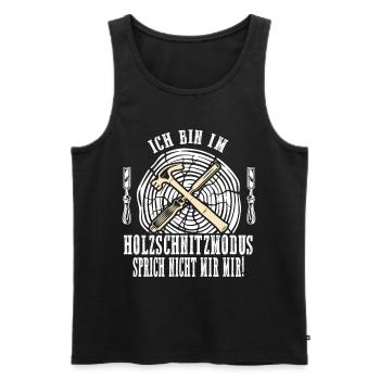 Holzschnitzer Holzschnitzerei - Männer Premium Bio Tank Top - Schwarz - Vorne - Michal (187cm)