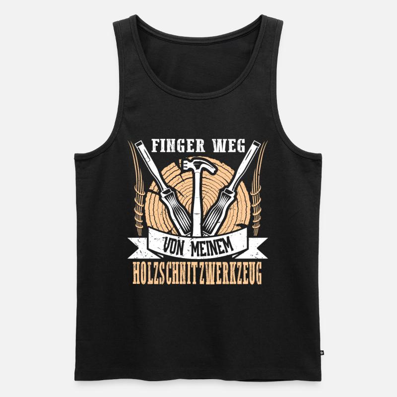 Holzschnitzer Holzschnitzerei - Männer Premium Bio Tank Top - Schwarz