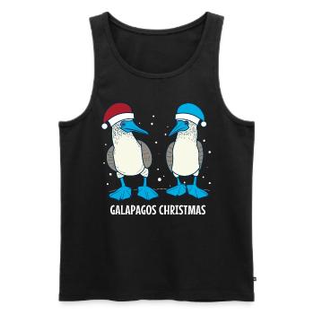 Galapagos Christmas - Männer Premium Bio Tank Top - Schwarz - Vorne - Michal (187cm)
