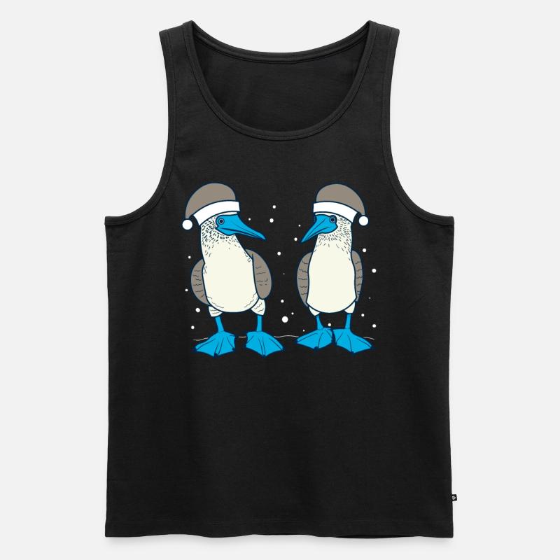 Blaufusstölpel Weihnachten - Männer Premium Bio Tank Top - Schwarz