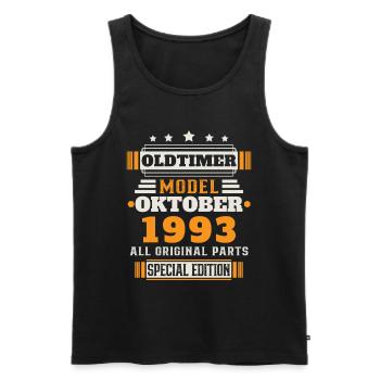 Oldtimer Oktober 1993 Geburtstag Geschenk - Männer Premium Bio Tank Top - Schwarz - Vorne - Michal (187cm)