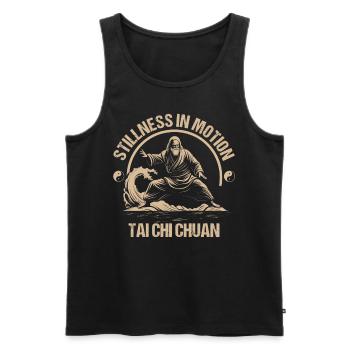 Taijiquan Stillness in Motion Tai Chi Chuan - Männer Premium Bio Tank Top - Schwarz - Vorne - AI Model Male 178 light (178cm)