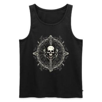 Gothik Okkult Rabe Gotik Schwarze Szene Wicca - Männer Premium Bio Tank Top - Schwarz - Vorne - AI Model Male 178 light (178cm)