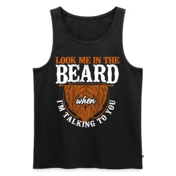 Beard Lover Bearded Man Ginger - Men's Premium Organic Tank Top - black - Front - AI Model Male 178 light (178cm)
