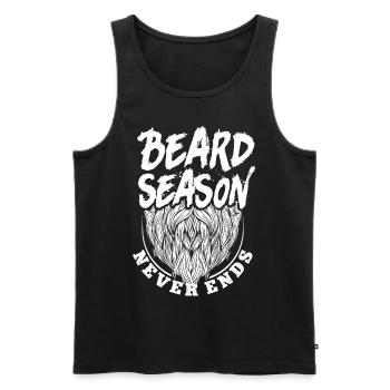 Beard Lover Bearded Man Beard - Men's Premium Organic Tank Top - black - Front - AI Model Male 178 light (178cm)