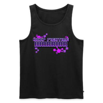 Keep Fighting Warrior Y2K Aesthetic Retro 2000s 8 - Männer Premium Bio Tank Top - Schwarz - Vorne - Michal (187cm)