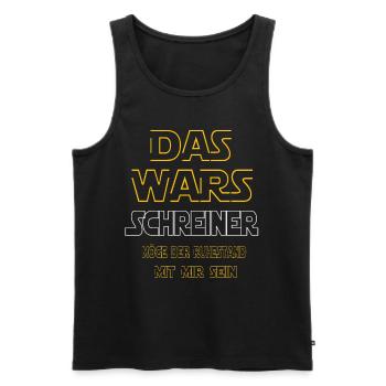 Rente Schreiner Rente Geschenk - Männer Premium Bio Tank Top - Schwarz - Vorne - Michal (187cm)