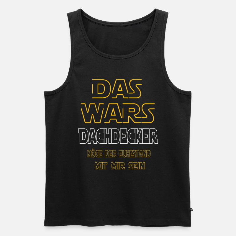 Rente Dachdecker Rente Geschenk - Männer Premium Bio Tank Top - Schwarz