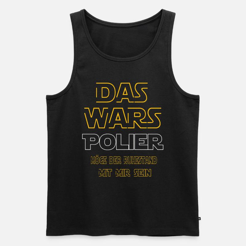 Rente Polier Rente Geschenke - Männer Premium Bio Tank Top - Schwarz