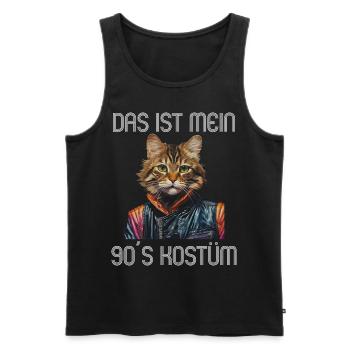 90er Motto Party Das ist mein 90er Kostüm - Männer Premium Bio Tank Top - Schwarz - Vorne - Michal (187cm)
