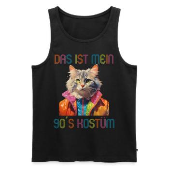 90er Motto Party Das ist mein 90er Kostüm - Männer Premium Bio Tank Top - Schwarz - Vorne - Michal (187cm)