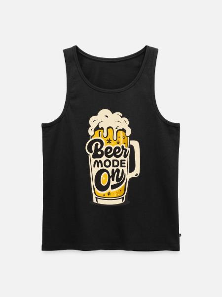 Beer Mode On Biertrinker Bierliebhaber - Männer Premium Bio Tank Top - Schwarz