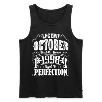 October 1998. October 1998 Birthday Gift. - Men's Premium Organic Tank Top - black - Front - Michal (187cm)