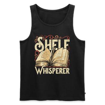 Bibliothekarin Bibliothekar Shelf Whisperer - Männer Premium Bio Tank Top - Schwarz - Vorne - Michal (187cm)