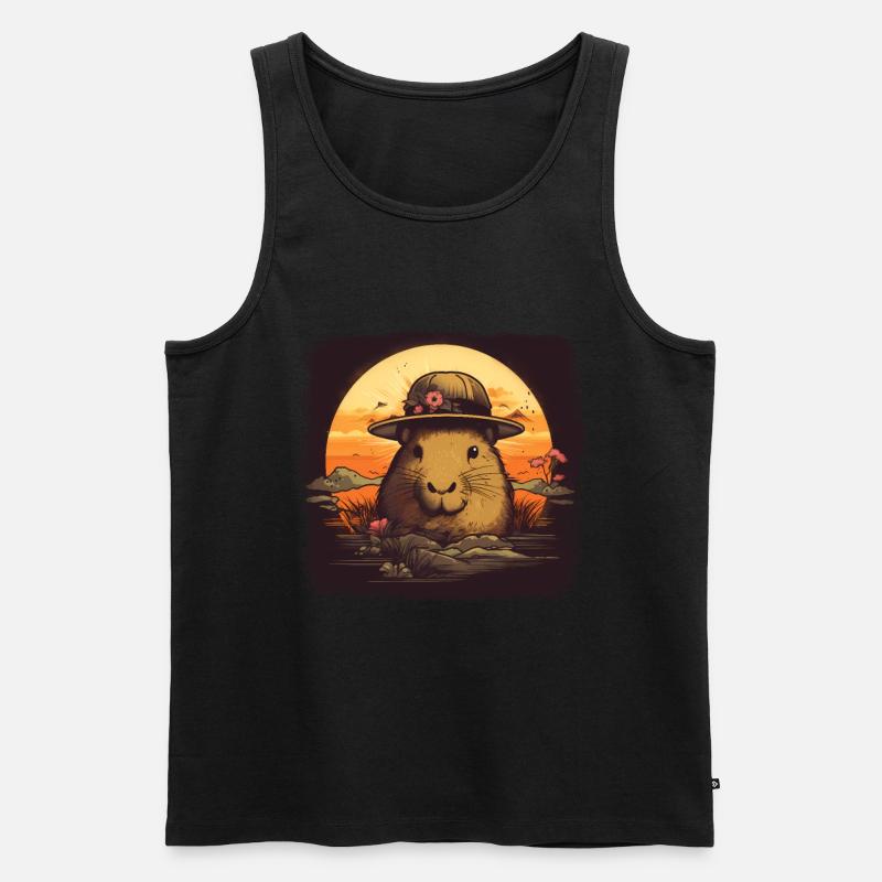 Capybara Cadeau Capybara - Débardeur bio Premium Homme - noir