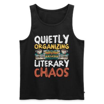 Bibliothekarin Bibliothekar Bibliotheksassistent - Männer Premium Bio Tank Top - Schwarz - Vorne - AI Model Male 178 light (178cm)
