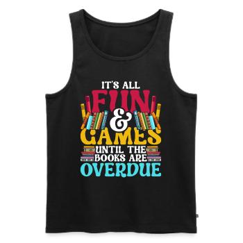 Librarian Librarian Library Assistant - Men's Premium Organic Tank Top - black - Front - Michal (187cm)