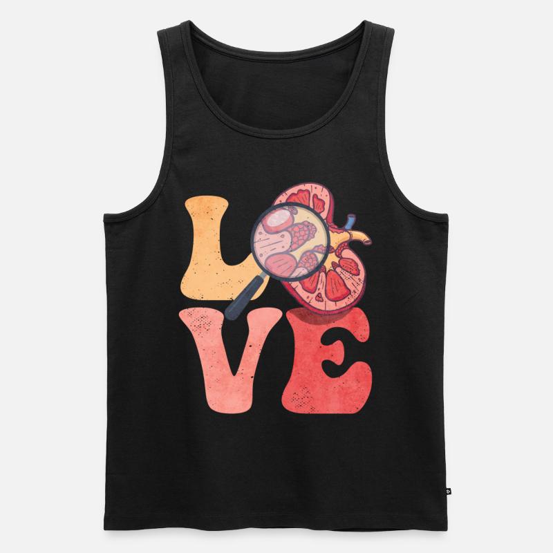 Dialyse-Techniker Dialyse-Techniker LOVE - Männer Premium Bio Tank Top - Schwarz