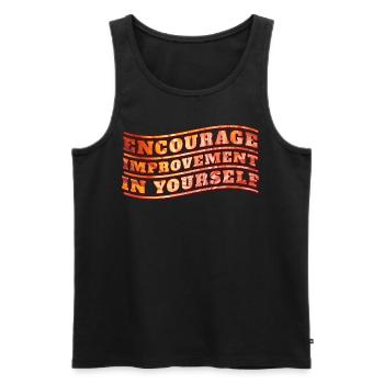 Groovy Retro Classic Hippie Tie Dye Inspirational - Männer Premium Bio Tank Top - Schwarz - Vorne - Michal (187cm)