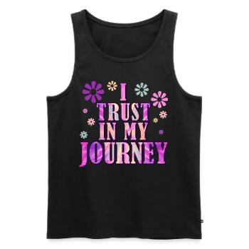 Inspirational Journey Affirmation Tie Dye Boho Gro - Männer Premium Bio Tank Top - Schwarz - Vorne - AI Model Male 178 light (178cm)
