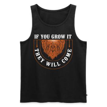 Beard Lover Bearded Man Ginger - Men's Premium Organic Tank Top - black - Front - AI Model Male 178 light (178cm)