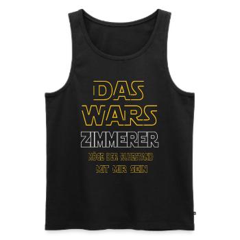 Rente Zimmerer Rente Geschenk - Männer Premium Bio Tank Top - Schwarz - Vorne - Michal (187cm)