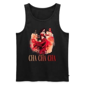 Cha Cha Cha Tanz Kubanischer Tanz Kuba Urlaub - Männer Premium Bio Tank Top - Schwarz - Vorne - AI Model Male 178 light (178cm)