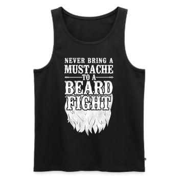 Amant barbe Homme barbu jamais - Débardeur bio Premium Homme - noir - Devant - Michal (187cm)