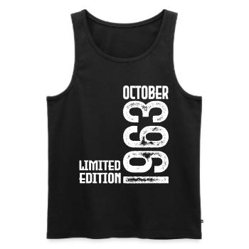 October 1963 Anniversary Gift. October 1963. - Men's Premium Organic Tank Top - black - Front - Michal (187cm)