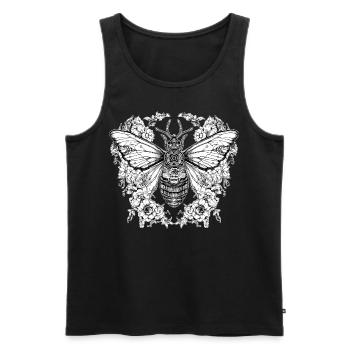 Mystical Butterfly Moth Dark Academica Occult Goth - Männer Premium Bio Tank Top - Schwarz - Vorne - Michal (187cm)